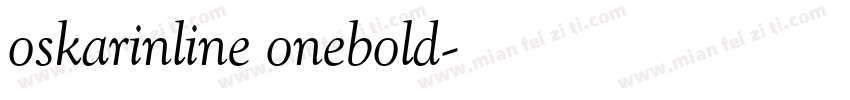 oskarinline onebold字体转换